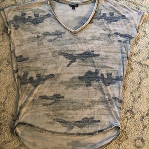 Express oversize camo shirt